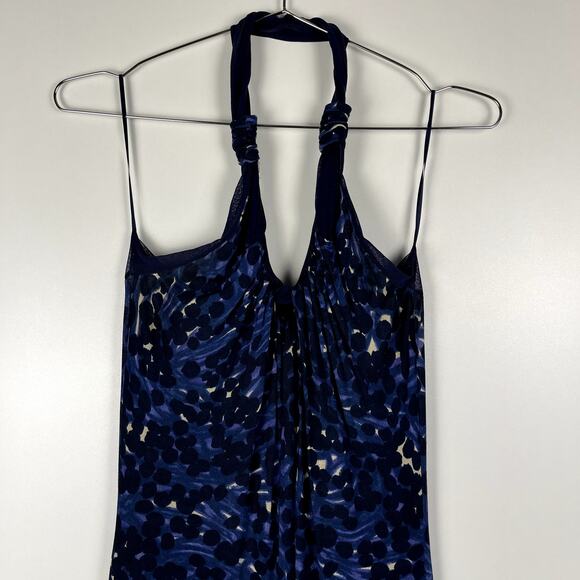 Jean Paul Gaultier Fuzzi Blue Halter Dress Speckled Abstract Dress Medium Y2K - Picture 7 of 15